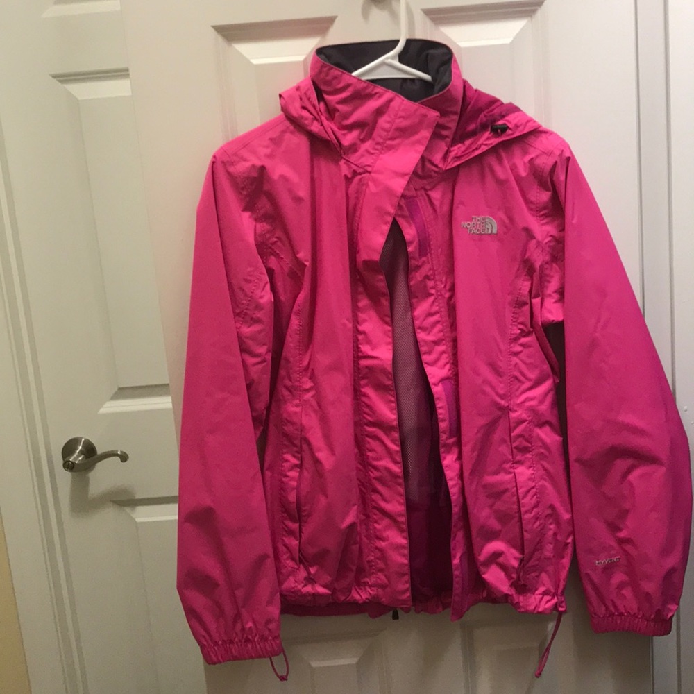 Pink North Face Rain Jacket 🧥